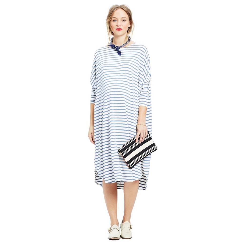 Hatch Jersey Striped Dress